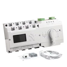 C/D Type 63A 100A 125A ATS Generator Dual Power Automatic Transfer Switch with Control Panel Circuit Breaker(125A C Type Cable)