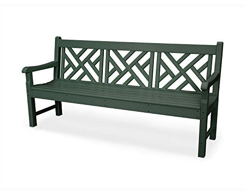 POLYWOOD Rockford 72-Inch Chippendale Bench, Green