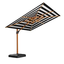 Midtown Umbrellas 10x10 Ft Outdoor Cantilever Patio Umbrella Sunbrella Black & White