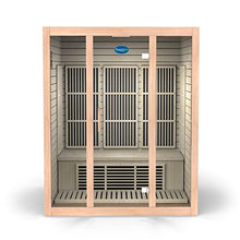 Durasage 3-Person Carbon Infrared Sauna - Canadian Hemlock Wooden - 2000 Watts - Bluetooth, FM Radio & USB Input