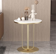 NRFJFOP Sofa Side Table Small Coffee Rock Slab Round Living Room Sideboard Household