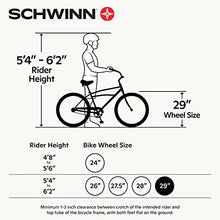 Schwinn Bonafide Mountain Bike Front Suspension 24-Speed 29-Inch Wheels 17-Inch Aluminum Frame Matte Black/Red