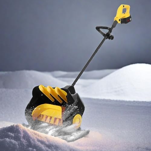 WEIMILOR Cordless Electric Snow Shovel 21-Volt 4-Ah Cordless Snow Shovel, Kit (Sweeping Width: 41cm/16.1ln Sweeping Depth: 15cm/5.9ln),2xbattery