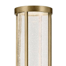 Kichler Camillo LED Textured Black with Natural Brass Modern Outdoor Post Light with Clear Seeded Glass for Outdoor Posts