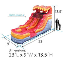 TentandTable 12FT Commercial Inflatable Water Slide & Blower, Fire Wave