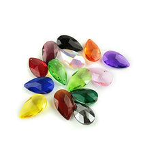 38mm/50mm/63mm/76mm 10pcs Mixed Colors Tear Drop Glass Crystal DIY Pendant Chandelier Jewelry Suncatcher Faceted Prism,63mm 60pcs