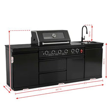 85" Modular Outdoor Kitchen Island,4-Burner 72,000 BTU Stainless Steel Propane Grill with Side Burner,Infrared Burner,Sink,Storage Cabinets,and Granite Countertop.Gas Grill for Backyard & Patio BBQ.