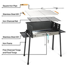 TBLOTYD Portable Large Charcoal BBQ Grill with Adjustable Height Foldable Side Tables and Offset Smoker – Perfect for Outdoor Cookouts Tailgating and Backyard Parties