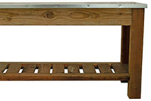 EST. LEE DISPLAY L D 1902 Redwood Patio Console Table & Outdoor Garden Utility Table Stainless Steel Tabletop (No Hardware)