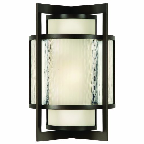 Fine Art Lamps Singapore Moderne Outdoor Glass Wall Sconce Fluorescent Bronze
