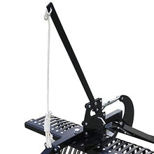 Yard Tuff Landscape Lawn Rake Attachment with Heat Treated Tines for UTVs, ATVs & Utility Tractors Black