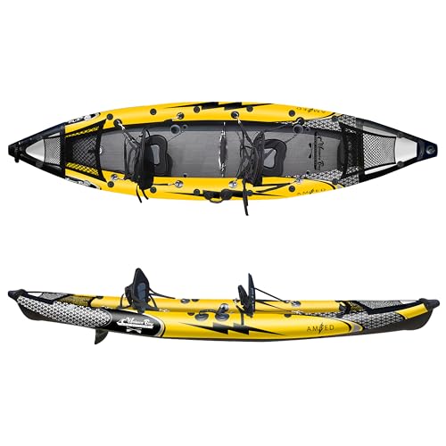 Waimea Bay Rigid Inflatables Amped 2 Seater Inflatable Fishing Kayak Multicolor