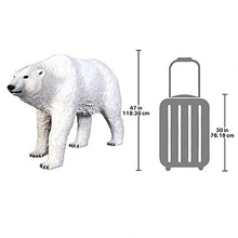 Design Toscano Polar Bear on the Prowl Outdoor Garden Animal Statue, 76 Inch, Resin, Full Color Finish