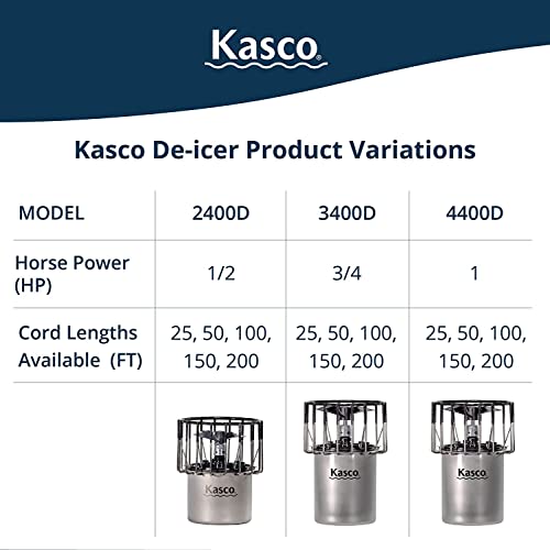 Kasco 3/4 HP Lake & Pond Deicer 120V Black