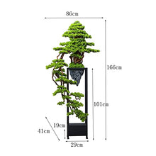 YXIANG56Q Fake Plants Large Artificial Bonsai Welcoming Pine Tree, Simulation Potted Plant Decorative Bonsai with Flower Stand, Floor Fake Tree Pot Ornaments Bonsai Tree(A), yuqing2022