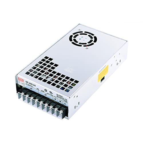 MW Mean Well SE-450 * 6PCS 450W Single Output DC Power Supply for Industrial Control LED Lighting Light Box Light Belt Monitoring (SE-450-24)