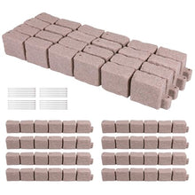 Generic Faux Stone Landscape Edging Decorative Stone-Look Garden Border with 24 Pieces Spikes 12pcs for DIY Outdoor Yard Landscaping