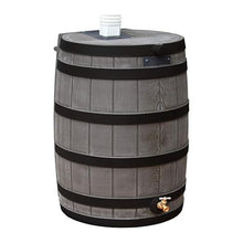 Good Ideas Rain Wizard 50 Gallon Water Storage Barrel Oak With Darkened Ribs (3 Pack)