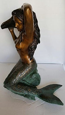 Nifao Mermaid Nude Art Figurine Medium Bronze Fountain, 26"L x 18"W x 36"H