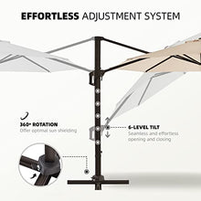 wikiwiki 11 FT Cantilever Patio Umbrella Tan