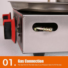 ERoomQ Gas Barbecue Grill Kebab Machine,Vertical Rotisserie Oven Grill,Stainless Steel Gas Broilers with Automatic Rotating Grill,for Restaurant Kitchen