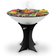 ARTEFLAME 40" Charcoal BBQ Grill, Griddle, and Fire Pit Bundle | Gourmet Outdoor Cooking Essential Set | Steakhouse Searing (Black Platinum High Euro Base With 2 Accessories) MADE IN USA