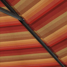OROTLECT 11' Bronze Patio Umbrella With Auto Tilt And Crank Lift In Astoria Sunset Sunbrella