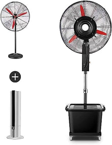 Industrial Oscillating Misting Fan,Movable Floor Fan With Weighted Base For Outdoor Use, Copper Motor,Prevent Water Ingress/Prevent Leakage/Prevent Falling Off Plug,120 D,Lifting Mist Fan-65cm