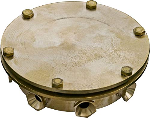 Dabmar Lighting UWB-8 Solid Brass Underwater Connection Box 7-Light, Brass Finish
