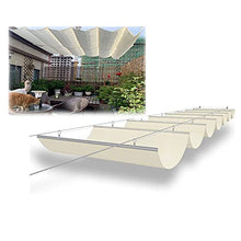 Retractable Pergola Shade Net HDPE Outdoor Patio Anti-UV Sun Protection Cover Folding Wave Shape Screen 90% Shadow Rate 180 Gsm 54 Sizes Customizable ( Color : Creamy-white Size : 1.8X30M ) (Creamy