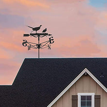 Weathervanee with Roof Mount Metal Weathervane Decoration Black Weather Vane Wind Direction Indicator Kit Metal Bracket Weather Vane for Roof Garden Home Garden Sheds Fence Posts Pergola (Bird)
