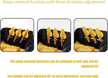 aromaoveite Cordless Snow Shovel w/Gloves+Heated Snow Shovel,Electric Snow Blower for Driveway-Adjustable Front Handle 90° Rotates,41cm Width, 15cm Depth,10m Throwing Distance(2 Batteries),Yellow