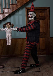 Seasonal Visions Clowns Tug of War Animated Prop Red