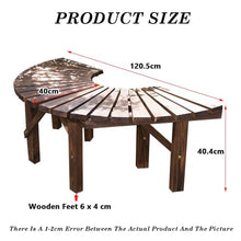 BXKCFYBSQ Tree Bench Wrap Around,Semicircular Outdoor Seat,Wooden Garden Stool,Solid Wood ​Slatted Splicing,Shape Extends Infinitely,for Yards Patios