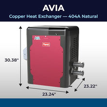 Raypak Avia 400K BTU Natural Gas Pool Heater for Inground Pools Gas Pool and Spa Heater with Copper Heat Exchanger, Built-in WiFi, 120/240V (018033)