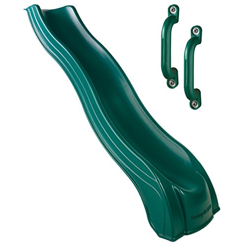 Swing-N-Slide Alpine Plastic Slide with Safety Handles Green
