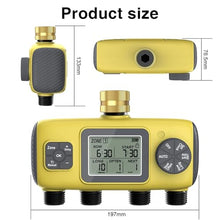1pc Digital Water Timer 4-Outlet Garden Irrigation Timer Rainwater Sensing Irrigation Watering System Precision Controller(Roller NPT Thread)