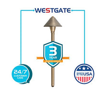 Westgate LED Pathway Lights - 12 Volt LED Mushroom Landscape Lighting - Solid Brass - Dark Bronze Finish - 3 Watts - 3000K - All Accessories Included