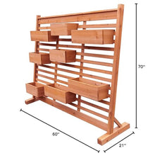 Leisure Season Vertical Garden Wall Planter Medium Brown