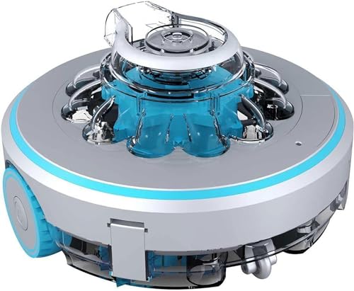 EliteBloom Swimming Pool Cleaning Robot,60l/m Strong Suction Cordless Pool Cleaner, Rechargeable Robotic Pool Cleaner, for Above-Ground or In-ground Swimming Pool Up to 540+Sq Ft