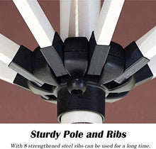 Outdoor Garden Umbrellas Outdoor Patio Umbrella 9 Ft with Crank and Tilt Weather Resistant UV Protective Umbrella Durable 8 Sturdy Steel Ribs