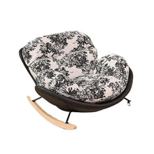 OUTIFUOSSR Single Casual Rocking Chair Modern Light Luxury Eggshell Sofa Living Room Balcony Sleeping Lazy(Model 6)