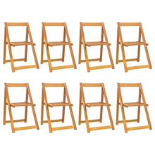 GHVBNMF Solid Acacia Wood Folding Garden Chairs, Set of 8
