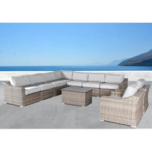 callmego Outdoor Sectional Sofa Set with Cushions for 8 People, Pre-Assembled for Backyard Patio Use