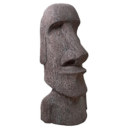 Design Toscano Easter Island Ahu Akivi Moai Monolith Garden Statue 72 in Grey Stone Finish