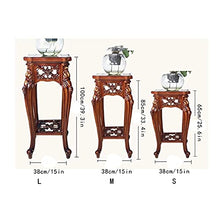 Wooden Plant Display Stand Flower Stand Living Room Fish Tank Stand Indoor Floor-to-Ceiling Balcony Wood Flower Pot Stand Garden Plant Stand Display Stand (Size : Large) ()