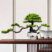 YXIANG56Q Fake Plants Artificial Bonsai Tree with Chinese-Style White Ceramic Pot Potted House Plants Bonsai Tree