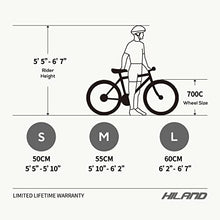 HH HILAND Hiland Road Bike 700c Racing Bike City Commuter Bicycle with 14 Speeds Drivetrain 50cm White