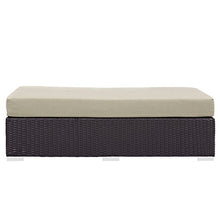 America Luxury - Outdoor Modern Contemporary Urban Design Rectangle Ottoman Beige