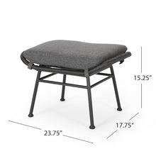 Cvqza Montana Outdoor Ottoman, Faux Rattan Patio Furniture, Comfortable Cushioned Seats, Stylish Garden Decor, Versatile Seating for Backyard, Poolside, or Balcony, Set of 2